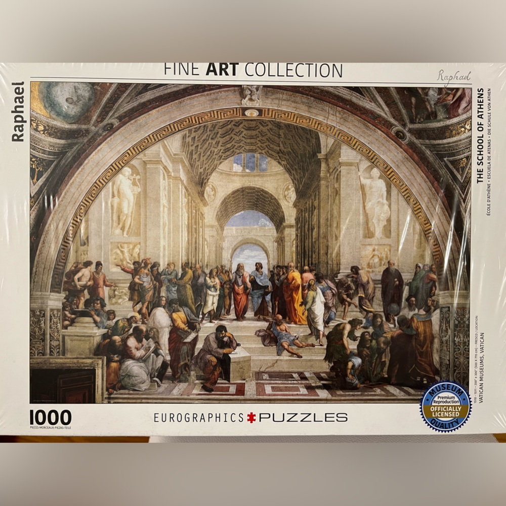 NWT 1000 Piece Puzzle - The School of Athens by Raphael